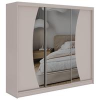 SCHWEBETÜRENSCHRANK mit Schubladen 240 - VERONA - Kaschmir mit Spiegel - Kaschmir/Alufarben, Holzwerkstoff/Metall (240/216/61cm) - MKS