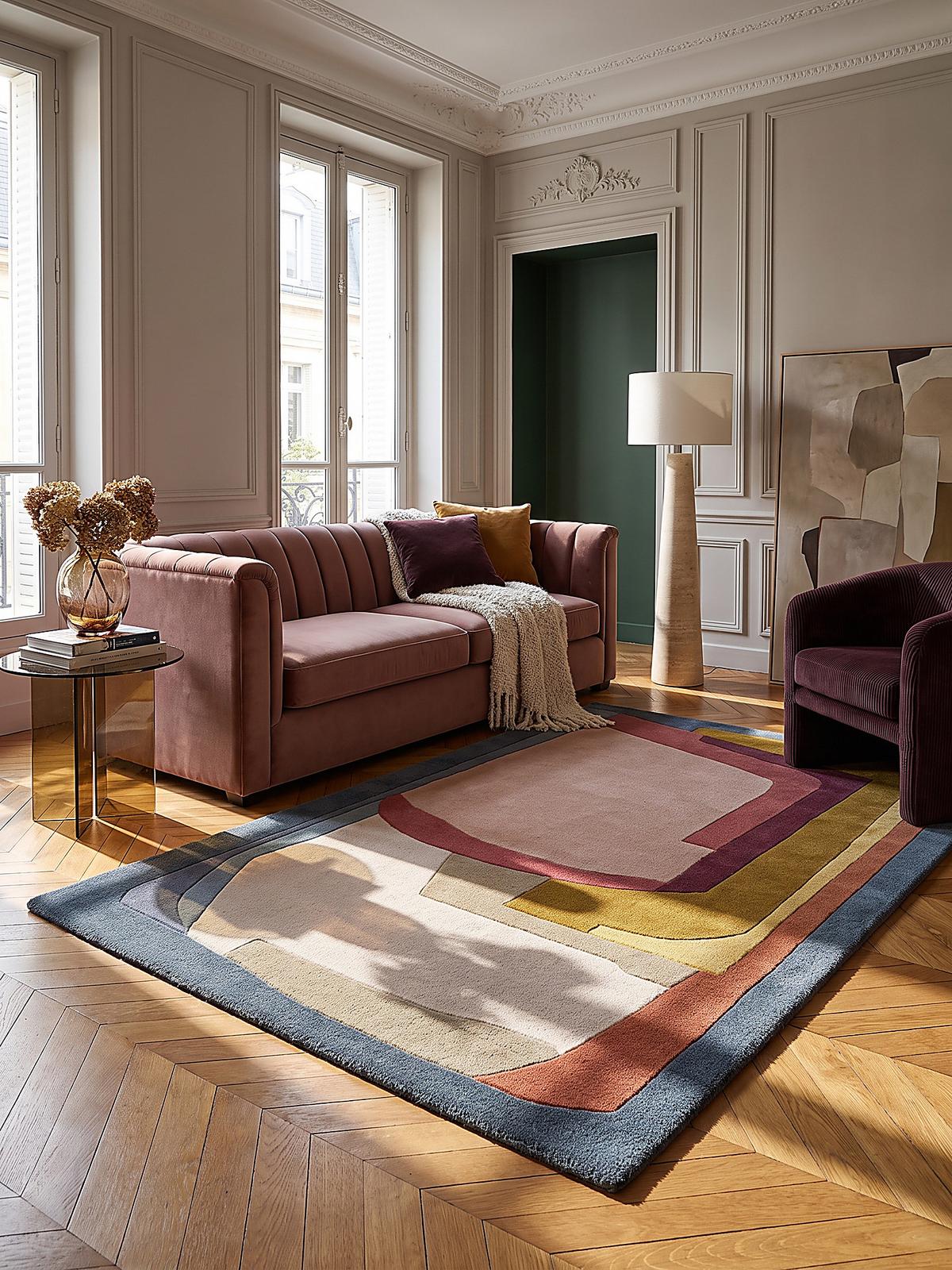 WOLLTEPPICH handgetuftet DIBBIN, Farbblöcke, Multi, 160 x 230 cm - Multicolor, Textil (160/230cm) - KADIMA DESIGN