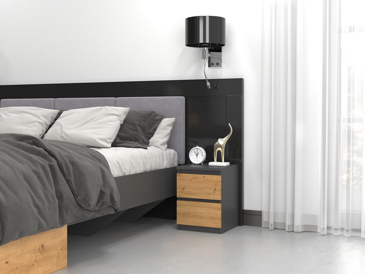 NACHTTISCH Anthrazit, Artisan 30/40/30 - Anthrazit, Holzwerkstoff (30/40/30cm) - RAUMHIRSCH FURNITURE