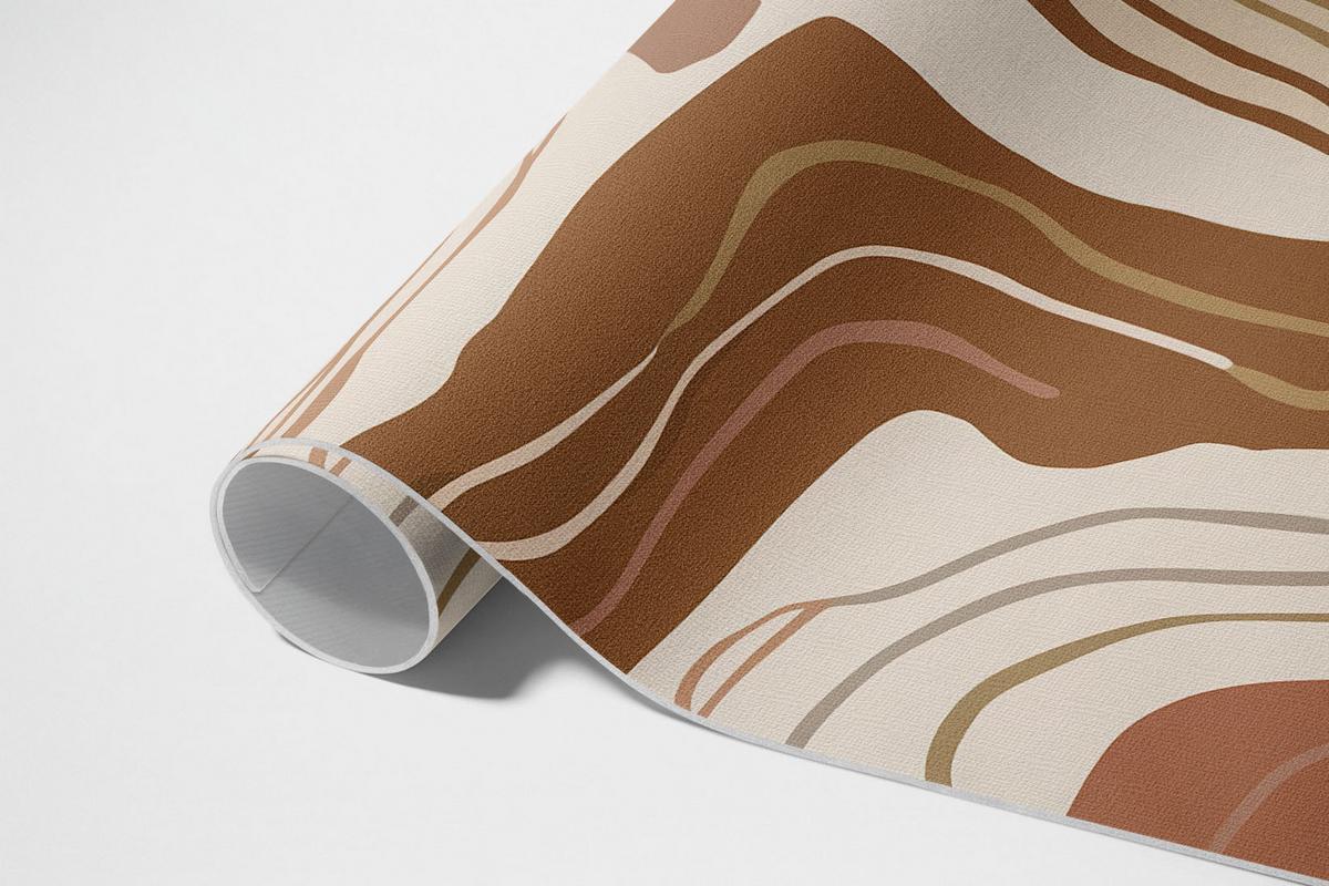 TEPPICH 80x120 cm Pastell-Boho Formen Unregelmäßige Linien & Flecken - Multicolor, Kunststoff (80/120cm) - Wallfluent