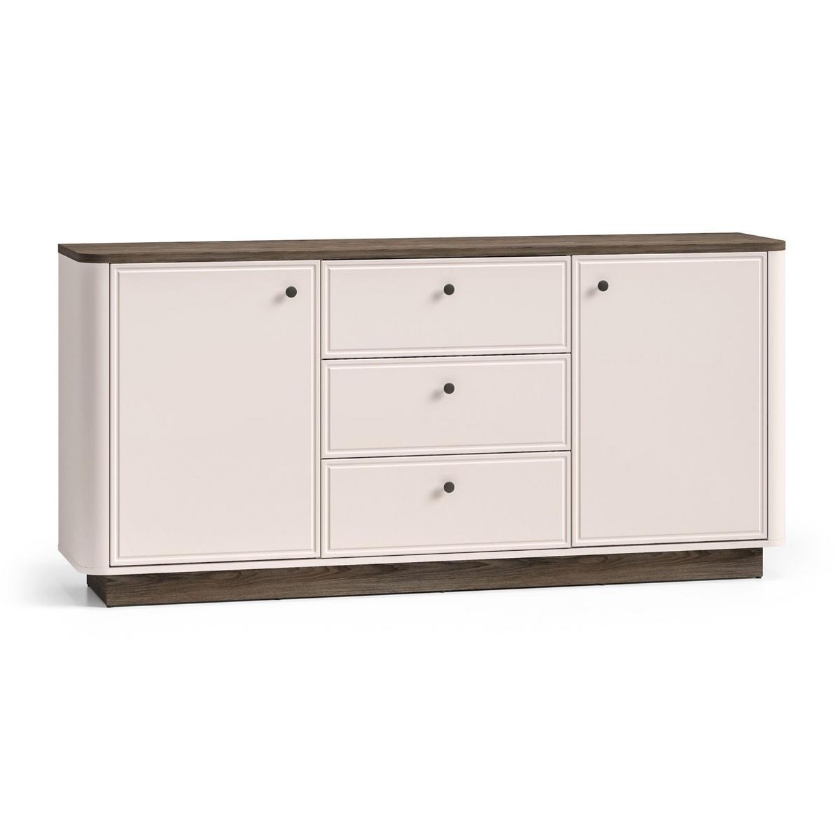 SIDEBOARD Vilavio Kaschmir/Eicheoptik Dunkel 180 cm - Taupe/Dunkelbraun, Holzwerkstoff/Metall (180/85/40cm) - Selsey