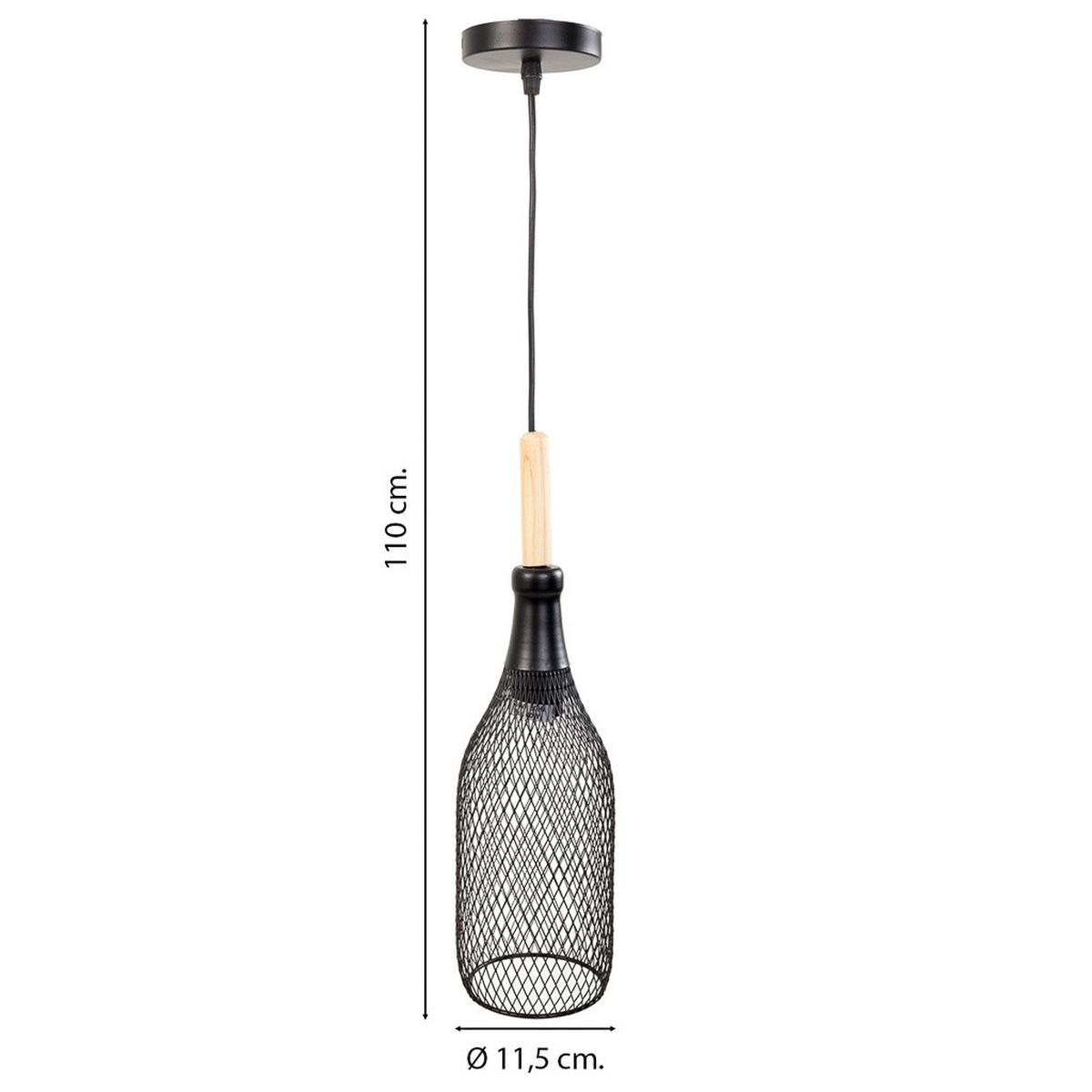 LAMPE aus Metall, schwarz, 12x41cm - Schwarz, Metall (11.5/11.5/41cm) - Wanderlust