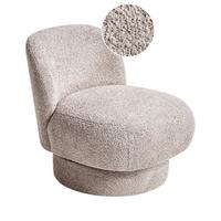 DREHSESSEL Taupe Aylo - Taupe, Textil (60/65/70cm) - Beliani