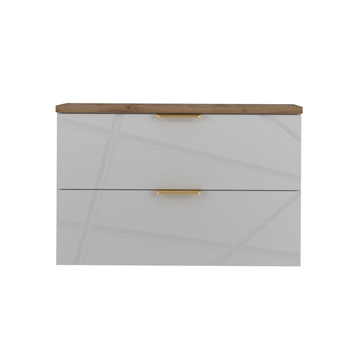 WASCHTISCHUNTERSCHRANK 80.6cm Aurora Weiß - Weiß, Holzwerkstoff (80.6/52.2/46.5cm) - Petits-meubles