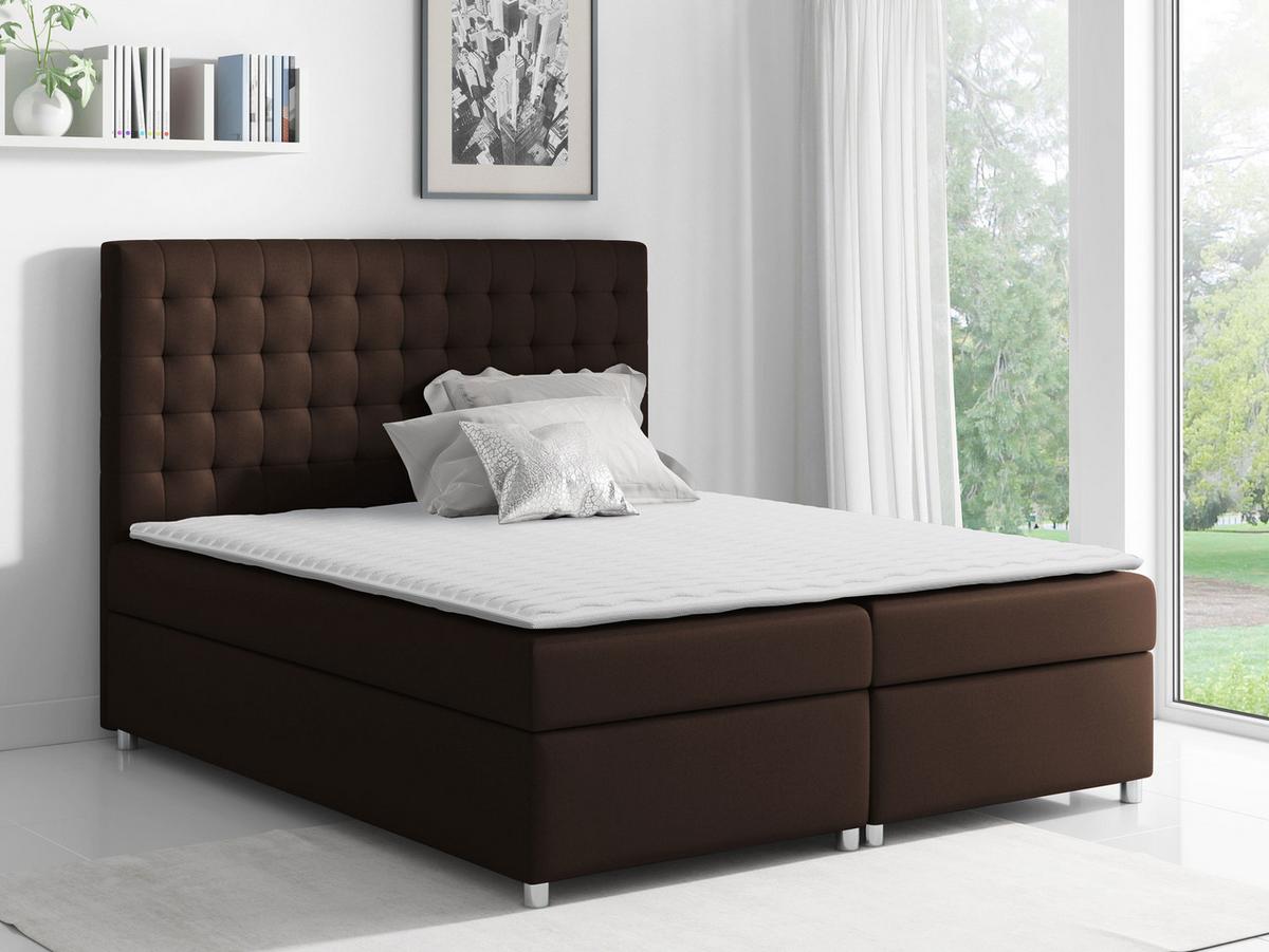 BOXBETT Asti - H3 - Dunkelbraun, Holz (200/200cm) - MIRJAN24
