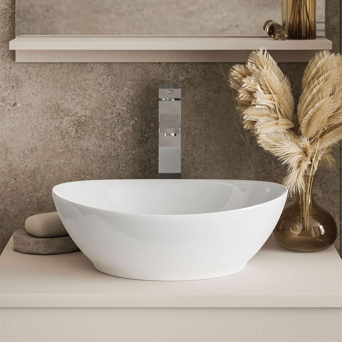 BADMÖBEL-SET LUMIRE II Kaschmir Matt mit Spiegel - Beige, Holzwerkstoff (60/52/46cm) - Lookway