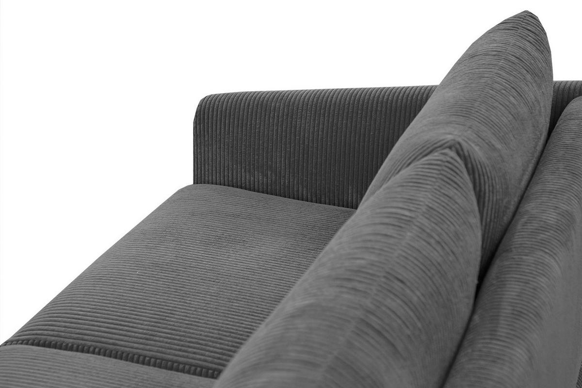 SOFA VILT 3-Sitzer, dunkelgrau - Dunkelgrau/Schwarz, Holzwerkstoff/Textil (202/89/94cm) - Wozimo