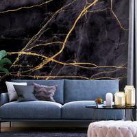 SELBSTKLEBENDE FOTOTAPETE 392/280 cm - Goldfarben/Schwarz, Kunststoff/Textil (392/1cm) - KUNSTLOFT