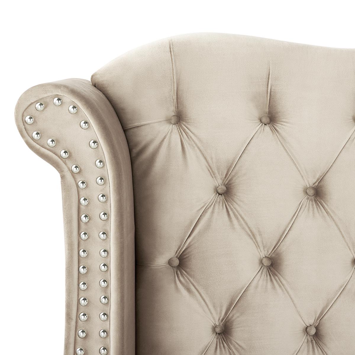 POLSTERBETT 160/200cm Beige Ayette - Beige, Textil (160/200cm) - Beliani