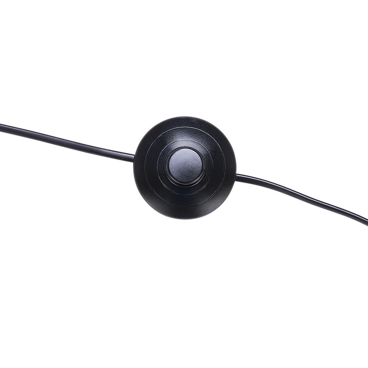 STEHLEUCHTE Stiletto 50/50/156 cm - Schwarz, Metall (50/50/156cm) - Beliani