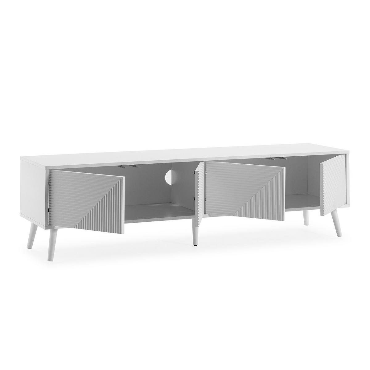 TV-ELEMENT Telmo 4 türen Weiß 160 cm - Weiß, Holzwerkstoff (160/45/40cm) - VS Venta-stock
