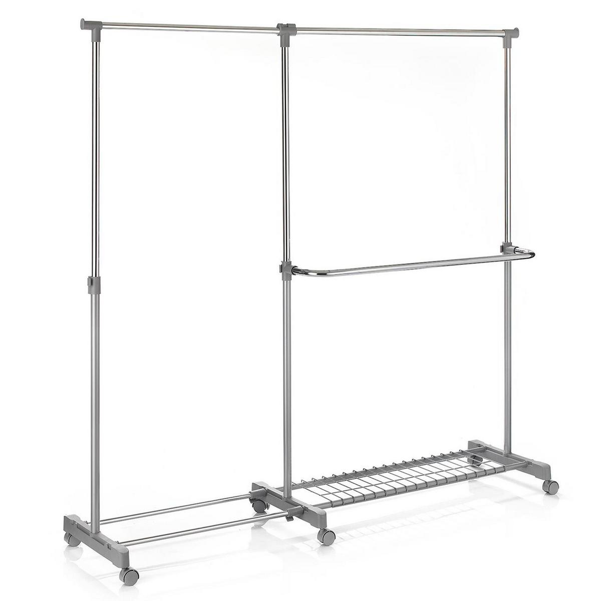ROLLGARDEROBE LONDON chrom - Chromfarben, Metall (165/160/42cm) - IDIMEX