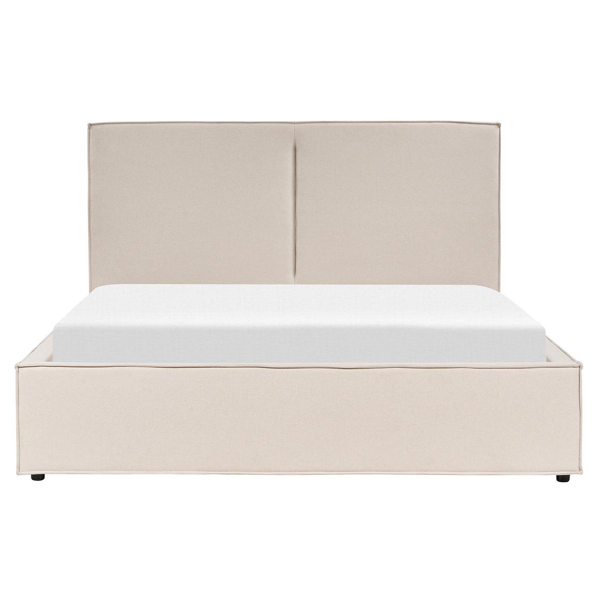 POLSTERBETT 160/200cm Beige Moissac - Beige, Holz/Textil (160/200cm) - Beliani