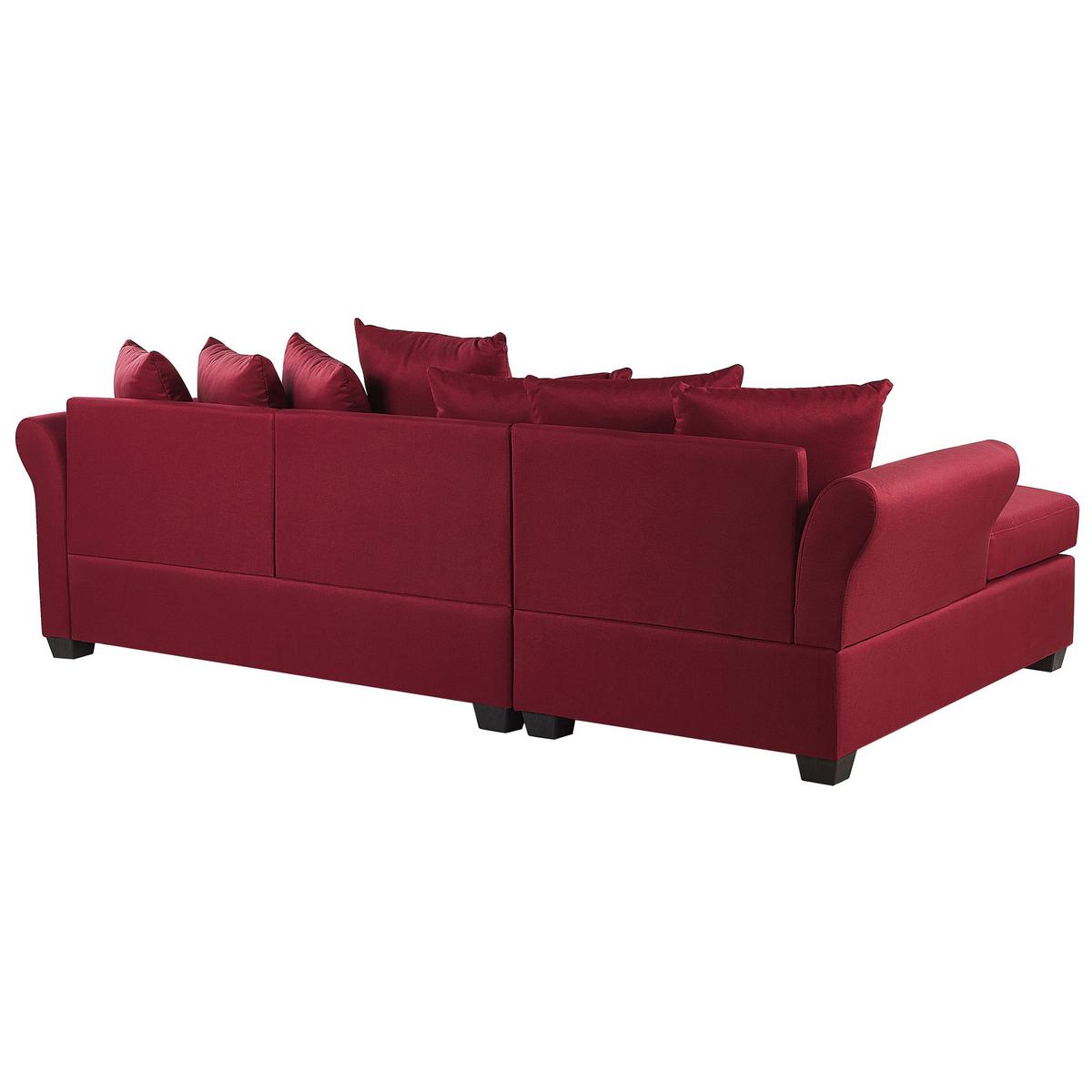 ECKSOFA Polsterbezug Dunkelrot Vikna - Dunkelrot, Textil (250/140cm) - Beliani