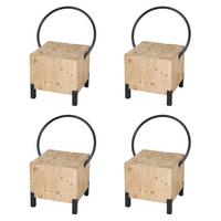 ESSZIMMERSTUHL Braun, Schwarz 4er-Set - Schwarz/Braun, Holz (60/84/50cm) - MCW