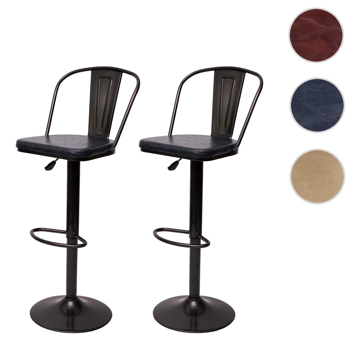 BARHOCKER H10A Schwarz, Grau 2er-Set - Schwarz/Grau, Textil (43/112/42cm) - MCW