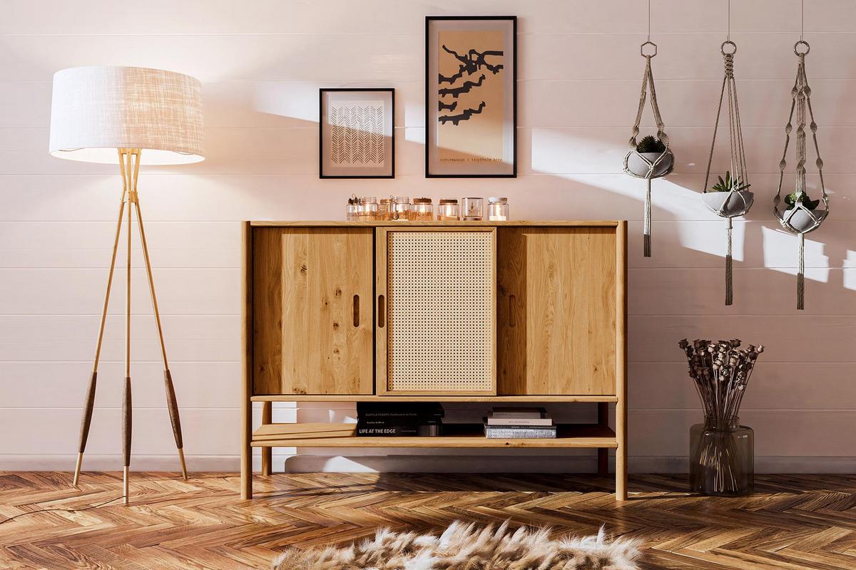 KOMMODE INA Wildeiche - Alteiche, Holz (142/101/46cm) - byoak