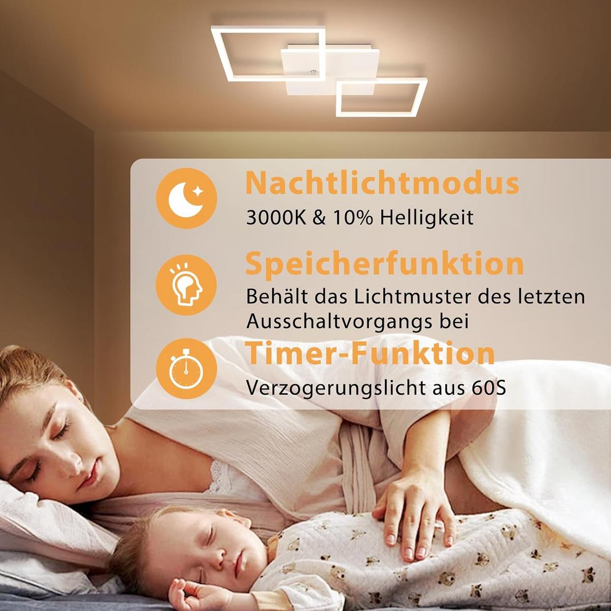 LED-DECKENLEUCHTE Eisenort 62.8/7.4/29.5 cm - Weiß, Metall (29.5/62.8/7.4cm) - ZMH