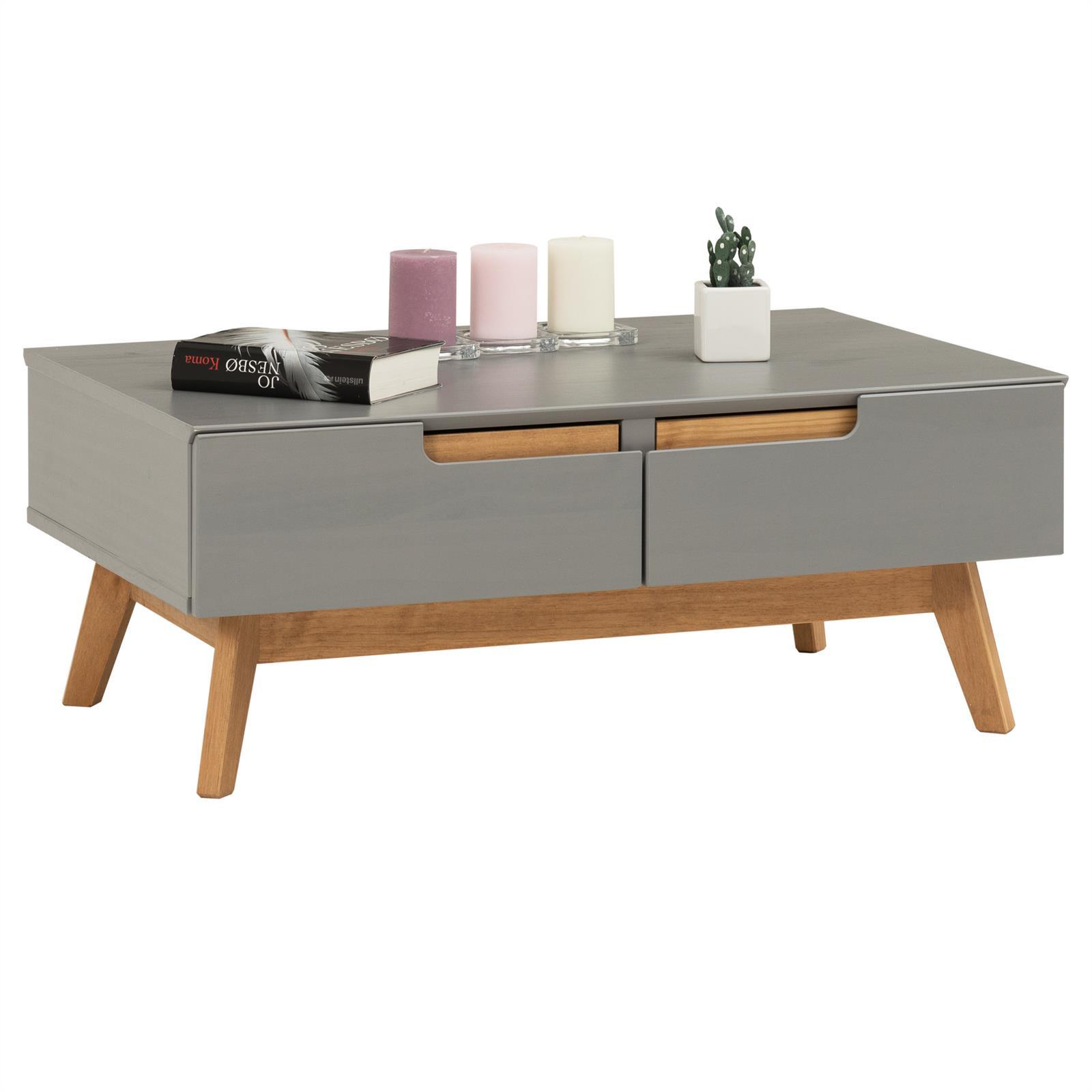 COUCHTISCH TIBOR grau - Grau, Holz (60/90/36cm) - IDIMEX