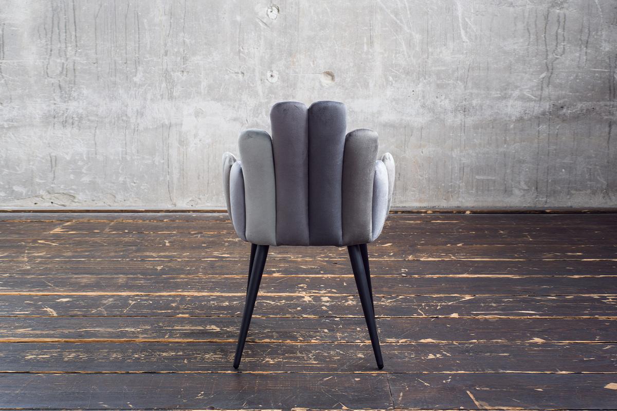 ESSZIMMERSTUHL FREJA Grau Velvet (1er-Set) - Grau, Kunststoff/Textil (58/85/56cm) - KAWOLA