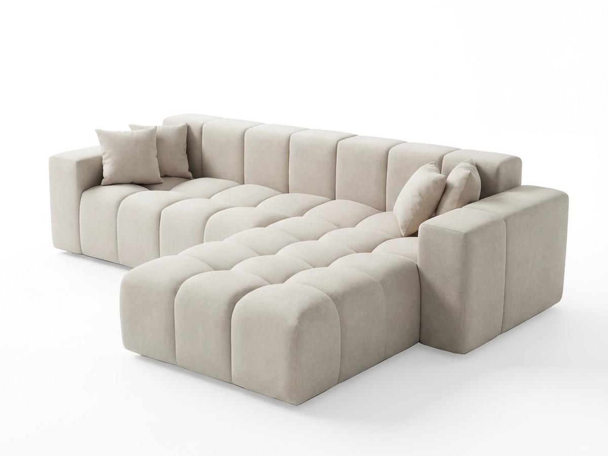ECKSOFA Loopo Beige Rechts - Beige, Holz/Textil (265/180cm) - Graingold