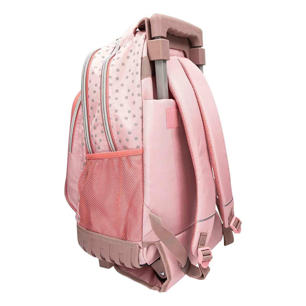 SCHULRUCKSACK TROLLEY DOTS TOPModel rosa 23 x 34 x 54 cm - Rosa, Textil (34/23cm) - Depesche Germany