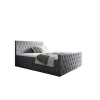 BOXBETT Asher - Grau, Holzwerkstoff/Textil (160/200cm) - Fun Möbel