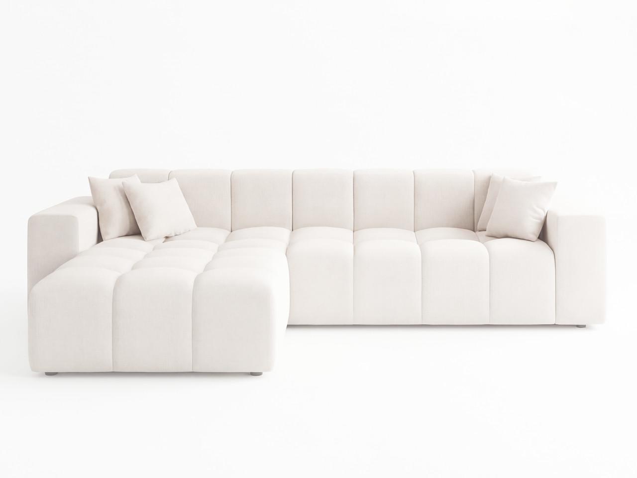 ECKSOFA Loopo Creme Links - Creme, Holz/Textil (265/180cm) - Graingold