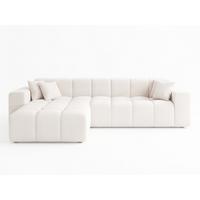 ECKSOFA Loopo Creme Links - Creme, Holz/Textil (265/180cm) - Graingold