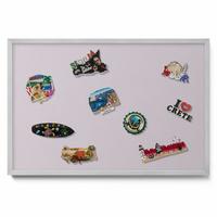 MAGNETTAFEL 60x40 cm Silberner Rahmen Flieder - Violett, Metall (60/50/0.4cm) - TULUP