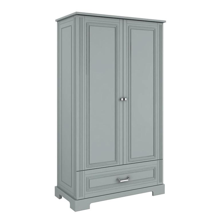 SCHRANK 2 Türen Grau - Grau, Holzwerkstoff (102/180/51cm) - Petits-meubles