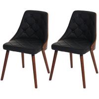 ESSZIMMERSTUHL Schwarz 2er-Set - Schwarz, Textil (50/82/53cm) - MCW