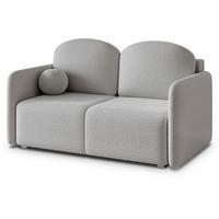 BETTSOFA SUVI II Q Hellgrau Bucle-Stoff mit Schlaffunktion - Hellgrau, Textil (90/85/153cm) - MASSENO