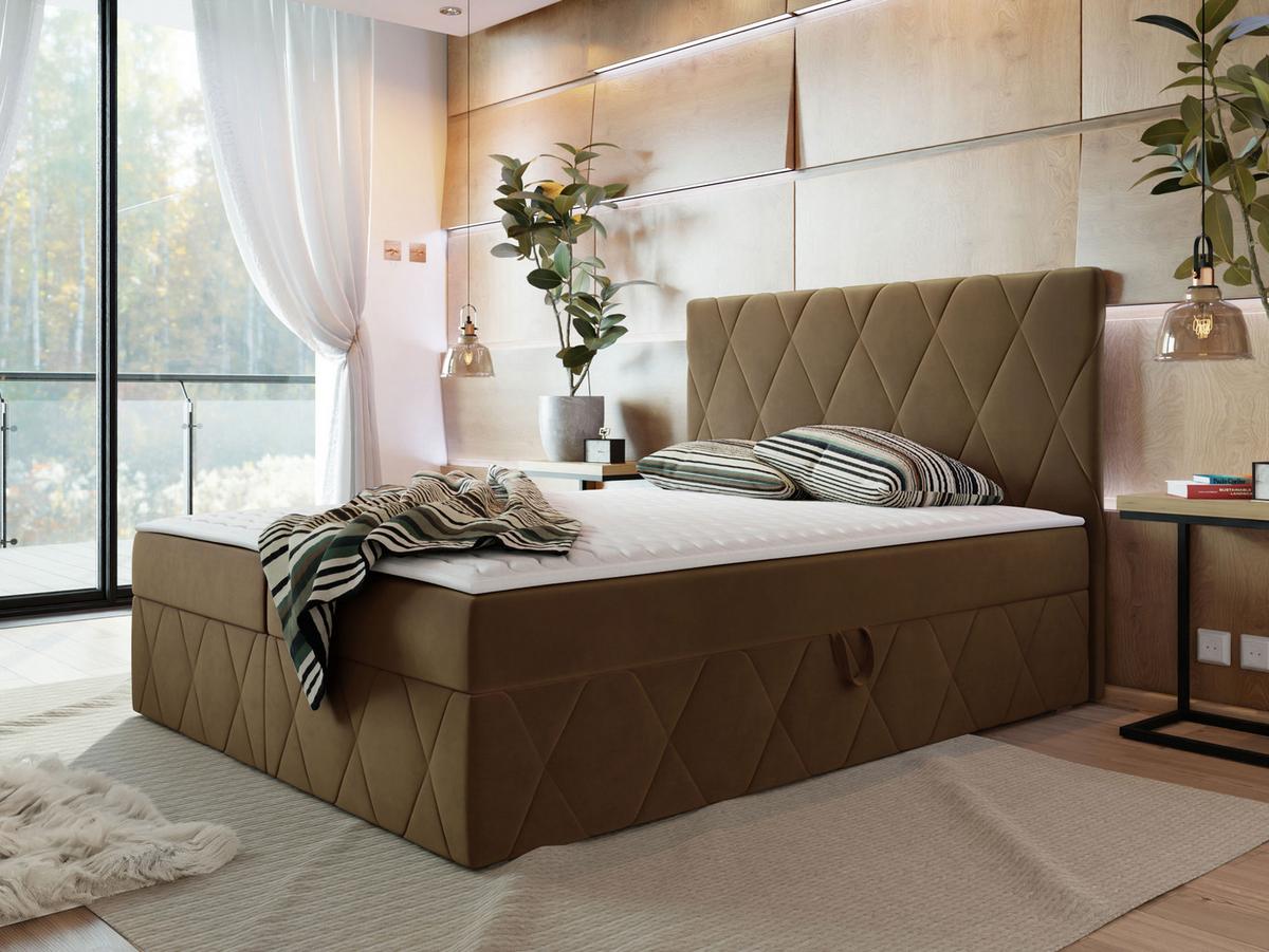 BOXBETT Simoti - H3 - Braun, Holzwerkstoff (160/200cm) - MIRJAN24