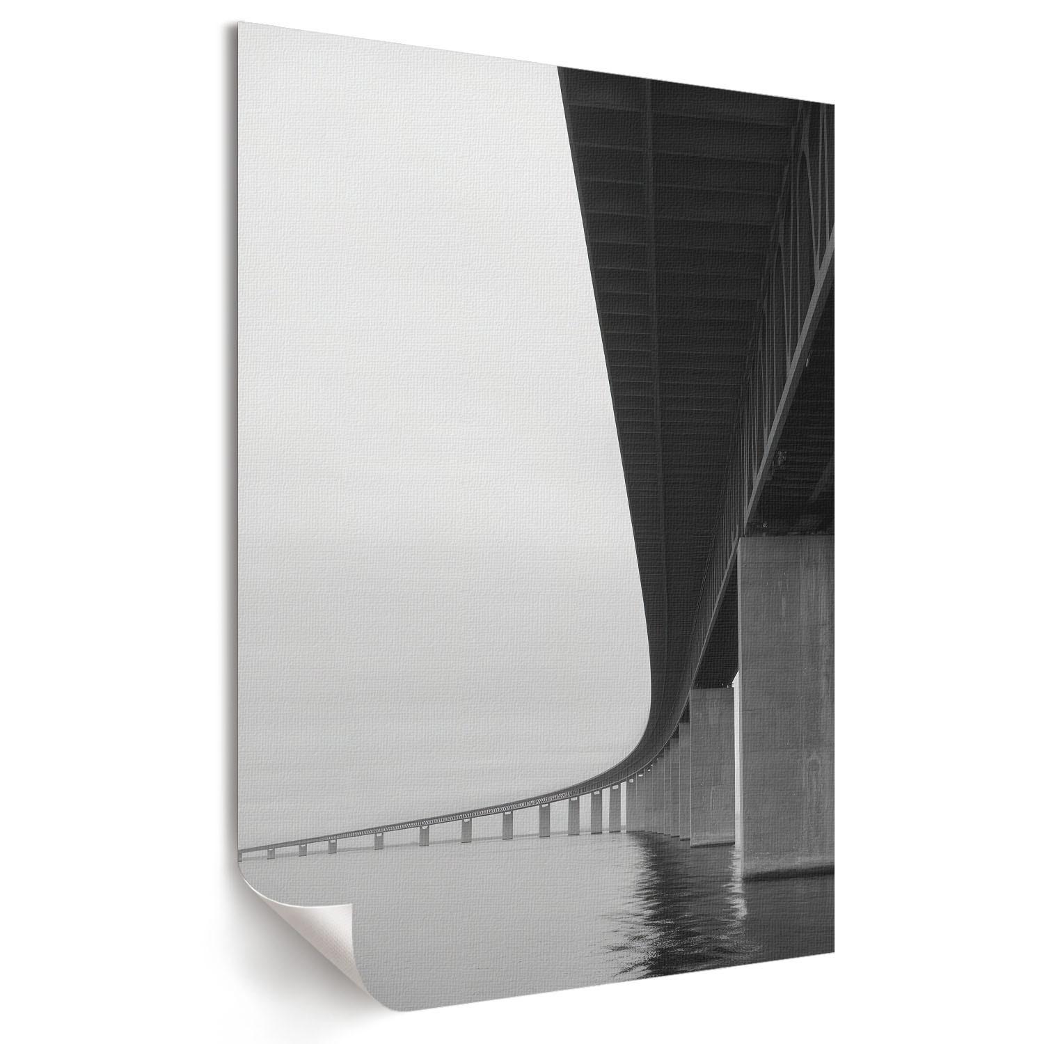 POSTER - 59x84 cm - Sample - Brücke und Wasser - Grau, Textil (59/84/0.1cm) - TULUP