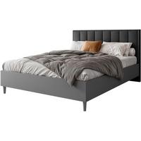 POLSTERBETT Stella 166/211/108 graphit/schwarz - Graphitfarben/Schwarz, Holzwerkstoff/Textil (160/200cm) - Beautysofa