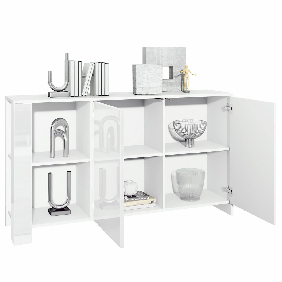 WOHNZIMMERSET Venedig Beton Oxid Optik - Hellgrau, Holzwerkstoff (248/151.5/36cm) - Vladon