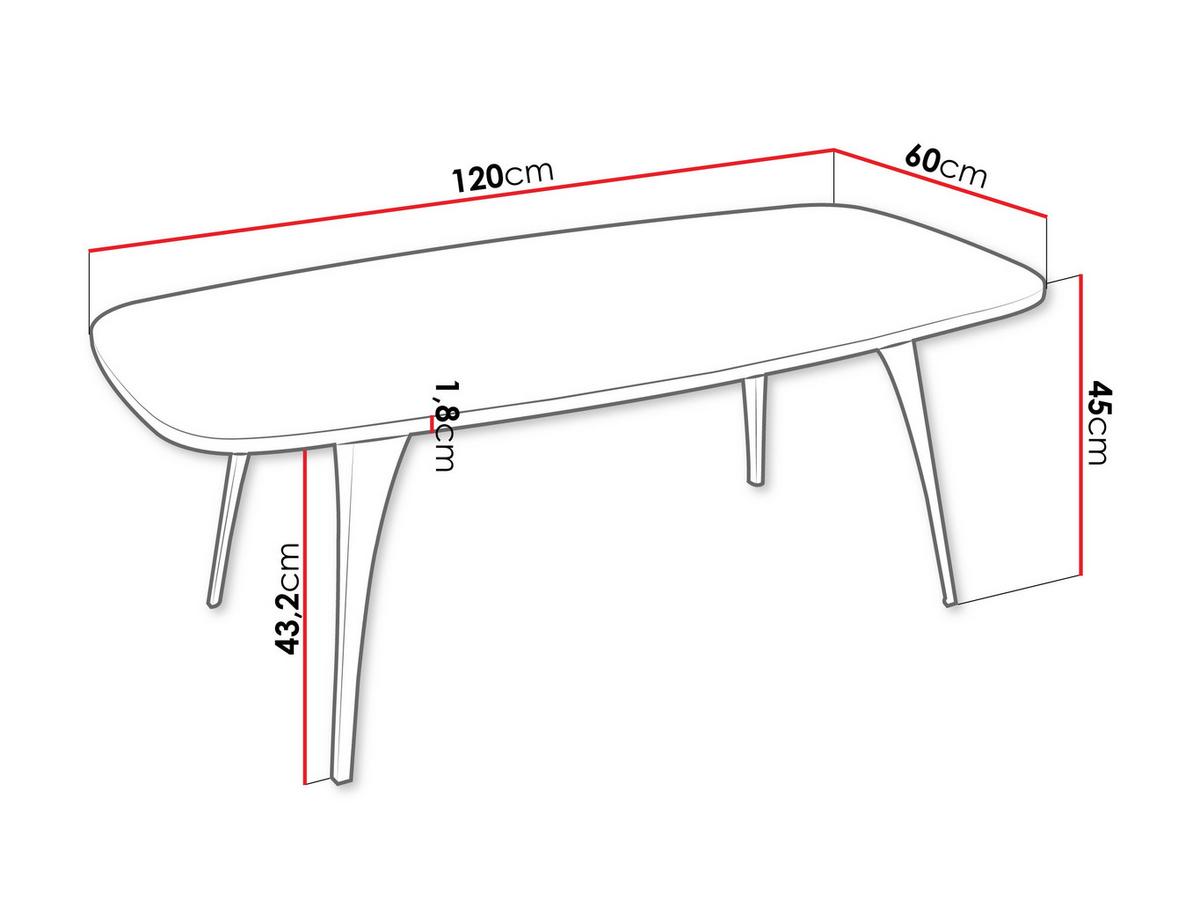 COUCHTISCH Fabiola - Schwarz, Holzwerkstoff/Metall (60/120/45cm) - MIRJAN24