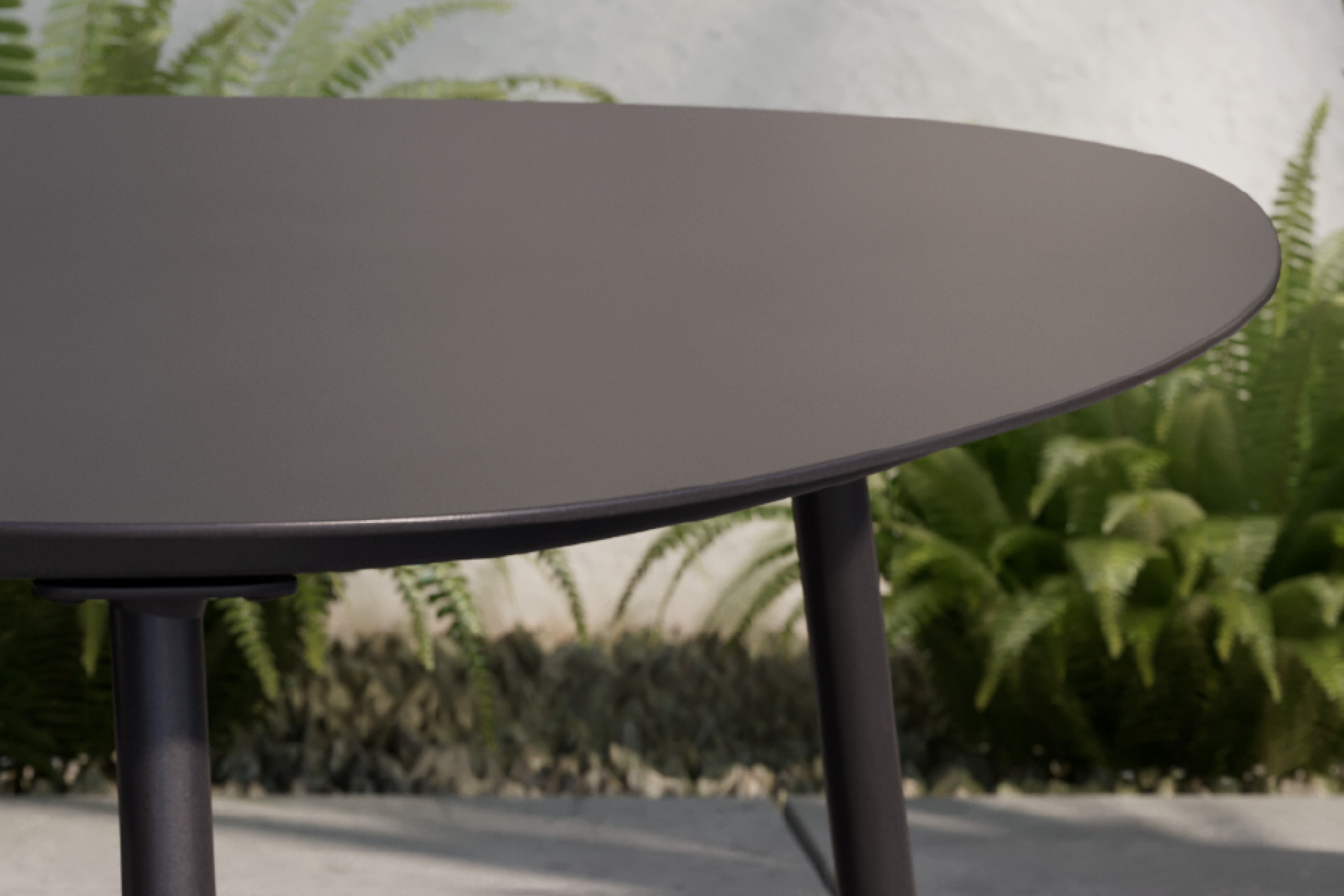 Beistelltisch Anthrazit 2-teilig Eisen oval 