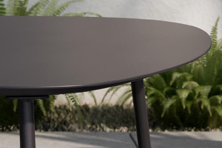 Beistelltisch Anthrazit 2-teilig Eisen oval