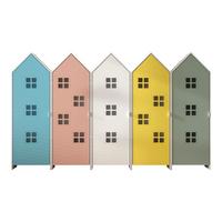 REGALSCHRANK Set Kania 288x37x171 MDF Weiß /Bunt - Multicolor, Holzwerkstoff (288/171/37cm) - 58aufmkessel