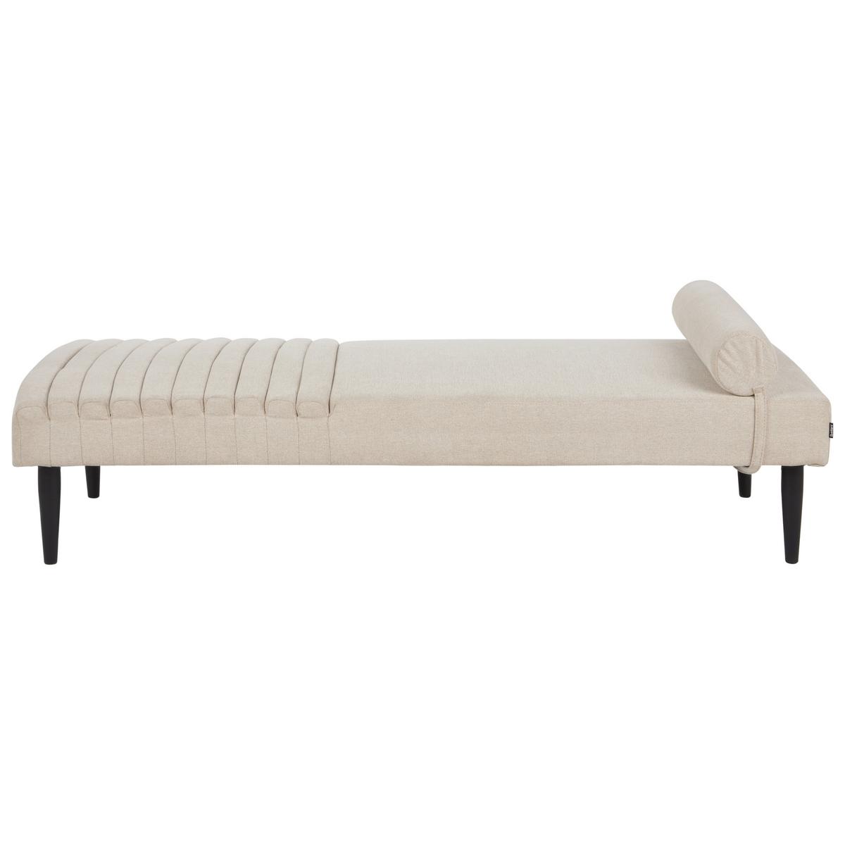 CHAISELONGUE Stoff Beige Mauriac - Beige, Textil (74/40/180cm) - Beliani
