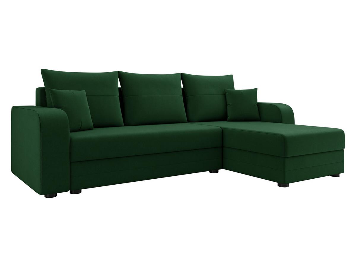 ECKSOFA Hewlet Bis - Schwarz/Grün, Holz/Kunststoff (237/139cm) - MIRJAN24