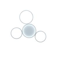 LED-DECKENLEUCHTE Molekül 62/47/7 cm - Weiß, Metall (62/47/7cm) - Nettlife