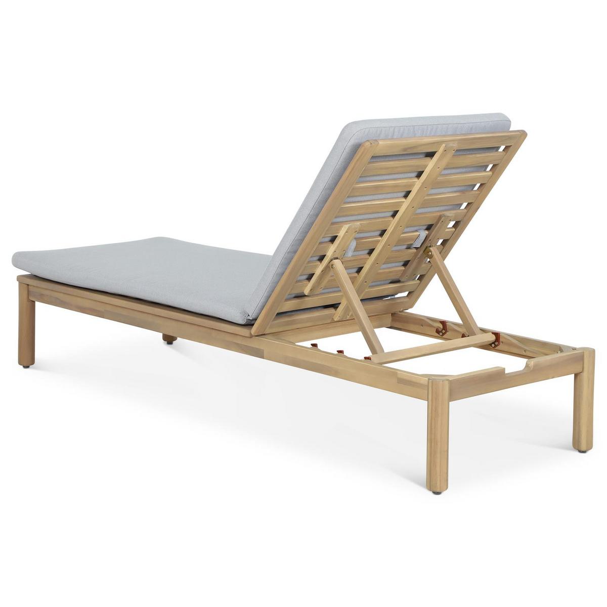 GARTENLIEGE SURIN beige, natur - Beige, Holz (187/30/66cm) - IDIMEX