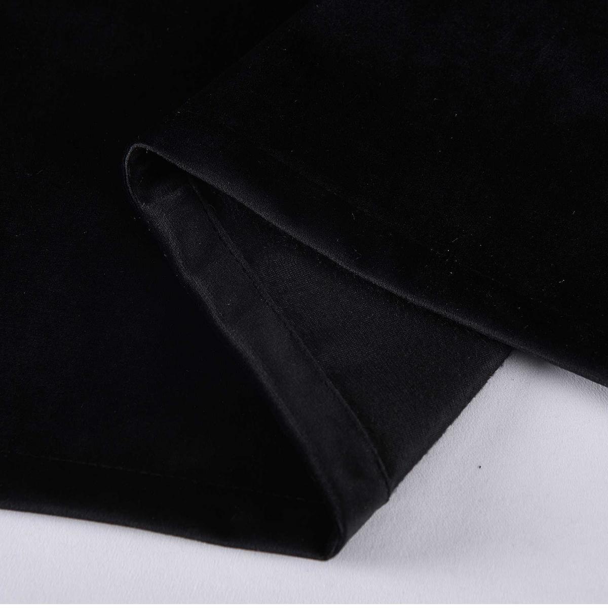 VORHANG 2ER SET MILANO HxB 280x135 cm Schwarz - Schwarz, Textil (135/280cm) - Gardinenbox