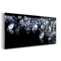 GLASBILD 140x70 cm Edelsteine - Schwarz, Glas (140/70cm) - TULUP