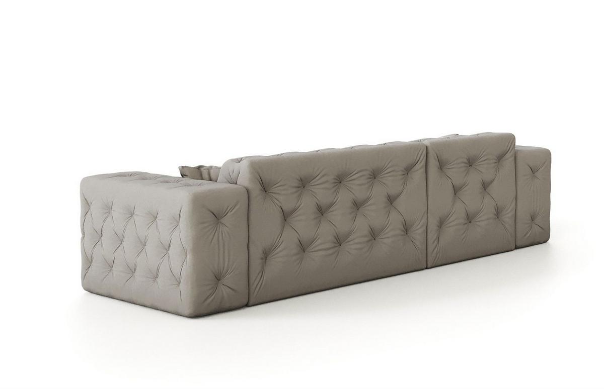 ECKSOFA Chantal - Grau, Holzwerkstoff/Textil (266/171cm) - Fun Möbel