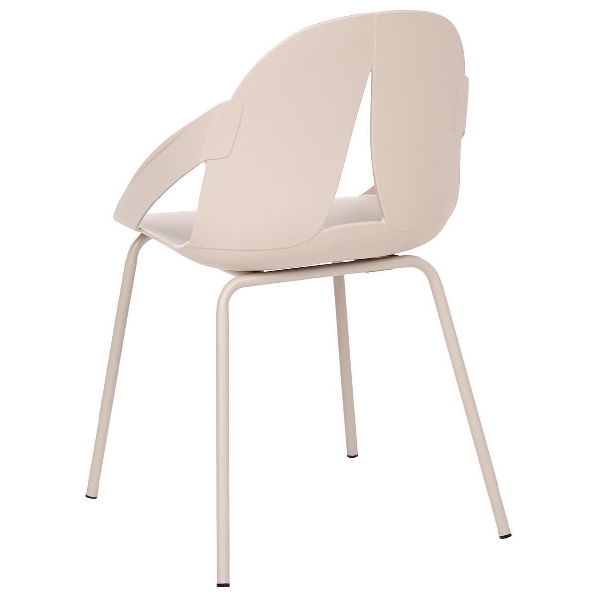 GARTENSTUHL 2er Set Beige Bolgheri - Beige, Kunststoff (49/83/49cm) - Beliani