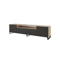 LOWBOARD KITO-S 200x53x41 cm - Artisan / Schwarz - Schwarz/Eiche Artisan, Holzwerkstoff (200/53/41cm) - ALTDECOR
